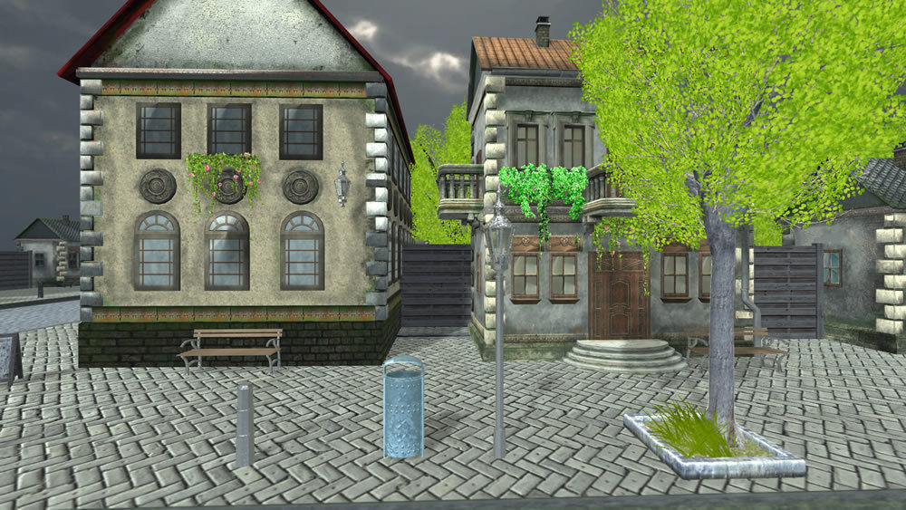 Small City 3 Low-poly 3D model_9