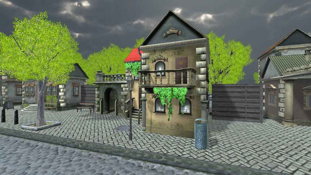 Small City 3 Low-poly 3D model_1