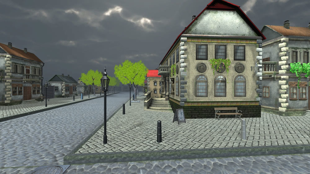 Small City 3 Low-poly 3D model_12