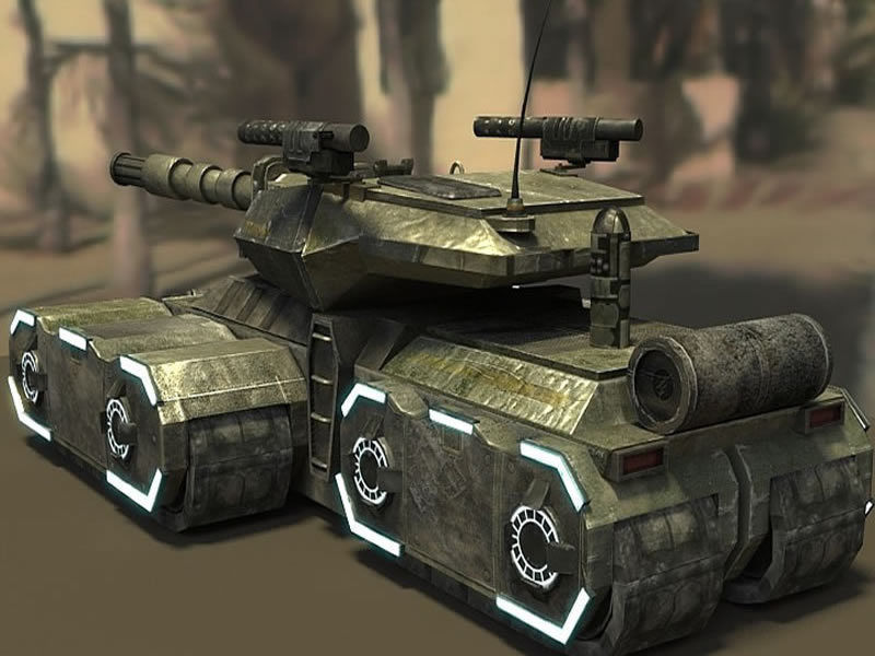 Sci Fi Tanks Low-poly 3D model_5