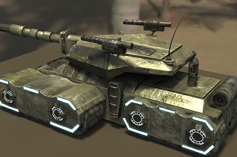 Sci Fi Tanks Low-poly 3D model_1