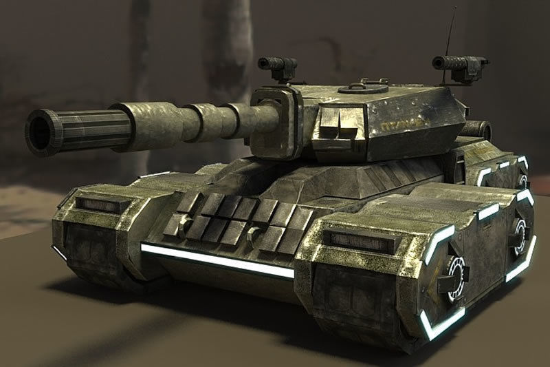 Sci Fi Tanks Low-poly 3D model_2