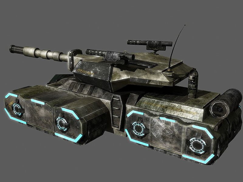Sci Fi Tanks Low-poly 3D model_3
