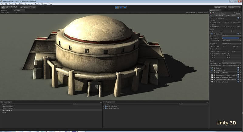 Sci Fi Desert Buildings Low-poly 3D model_7
