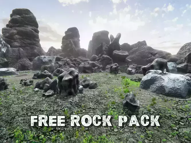 Rocks pack free Free low-poly 3D model