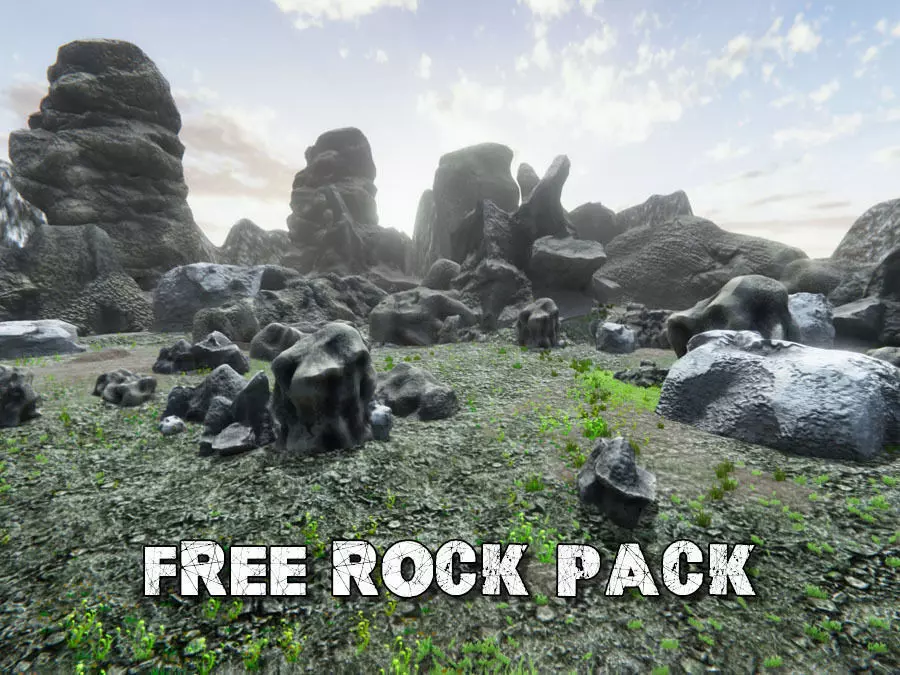 Rocks pack free Free low-poly 3D model_0