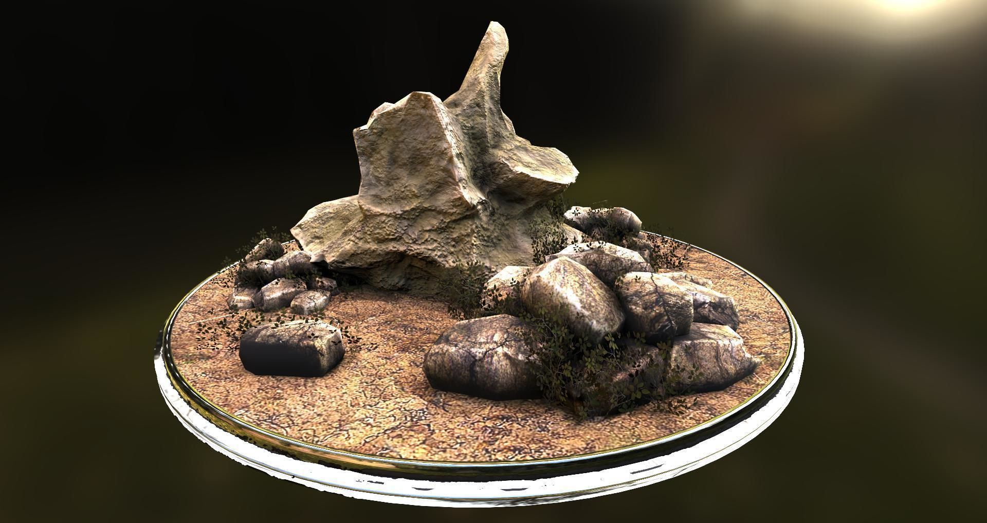 Rocks pack free Free low-poly 3D model_4