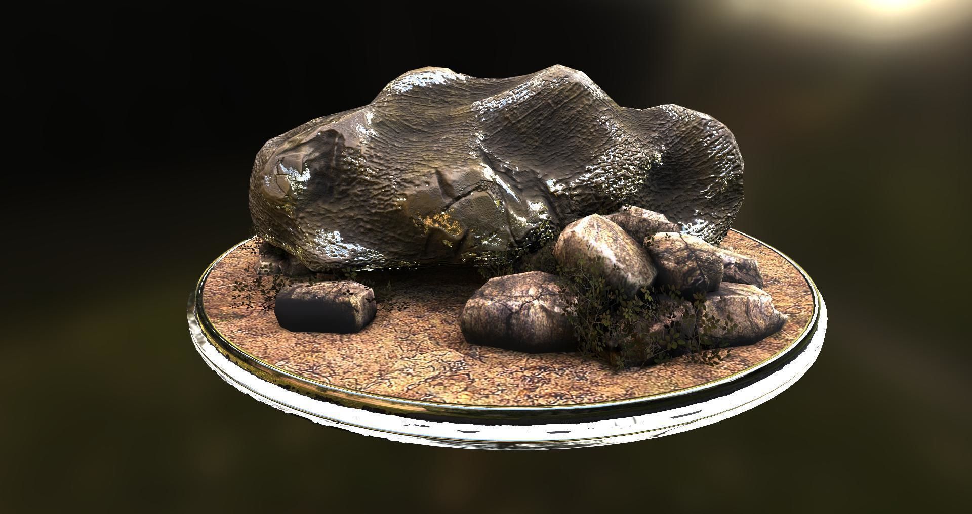 Rocks pack free Free low-poly 3D model_9