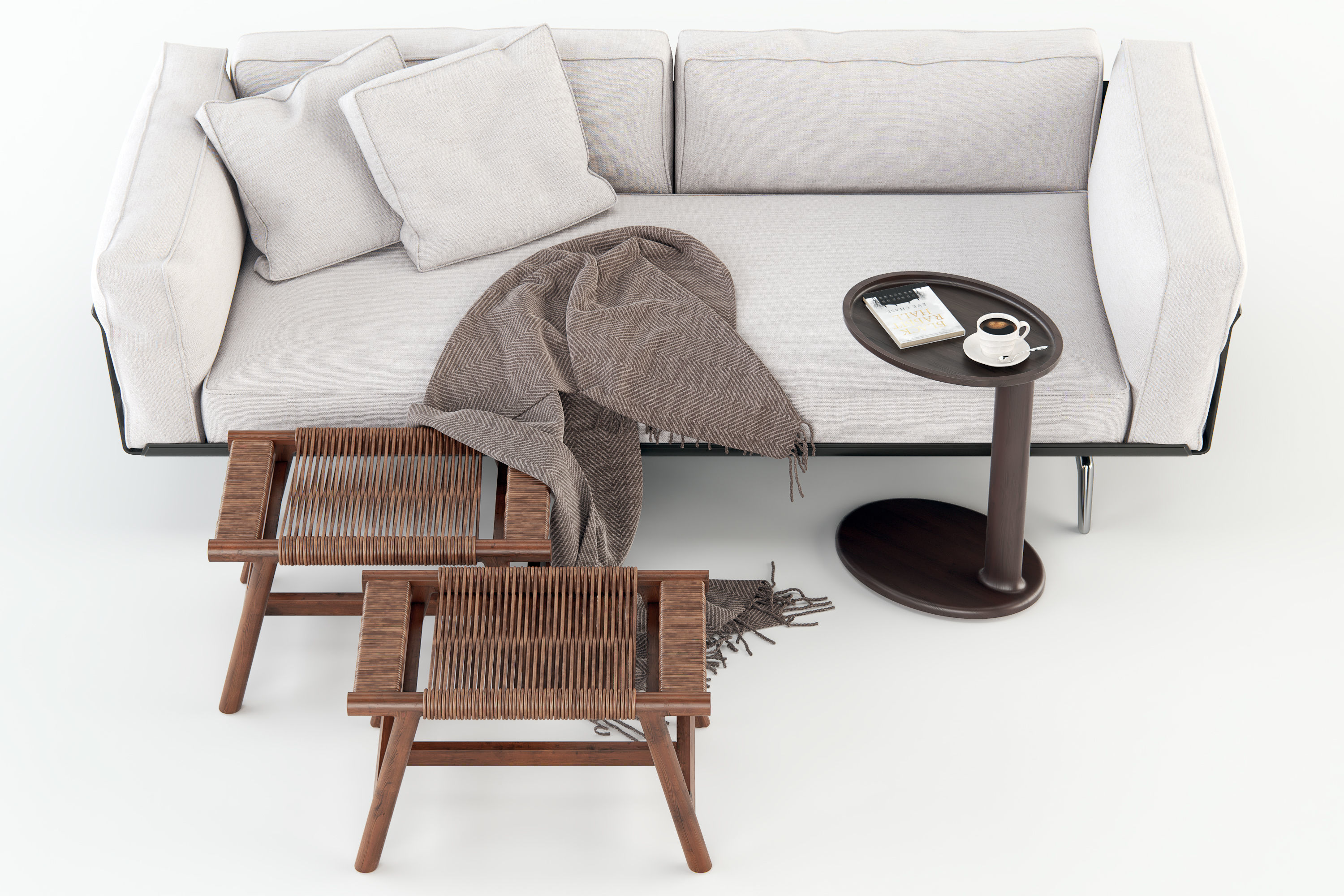 Flexform Este sofa 3D model_1