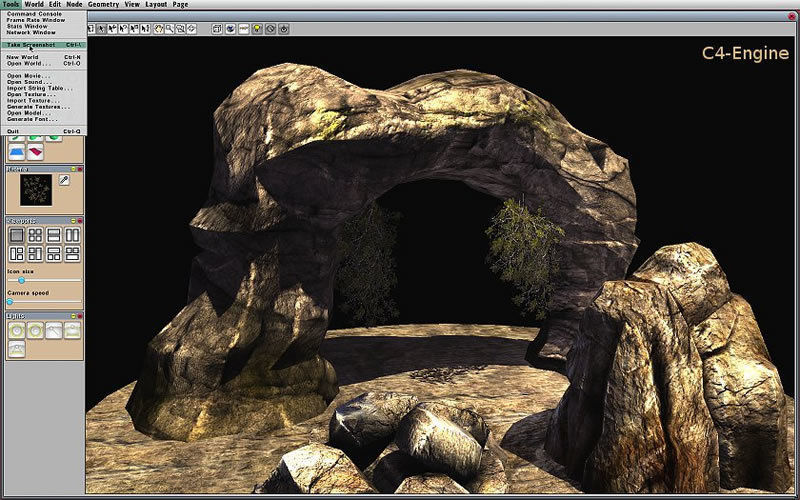 Rocks surface of rock Low-poly 3D model_6