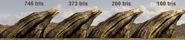 Rocks surface of rock Low-poly 3D model_5