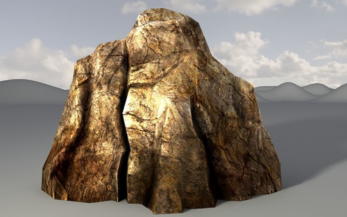 Rocks surface of rock Low-poly 3D model_11