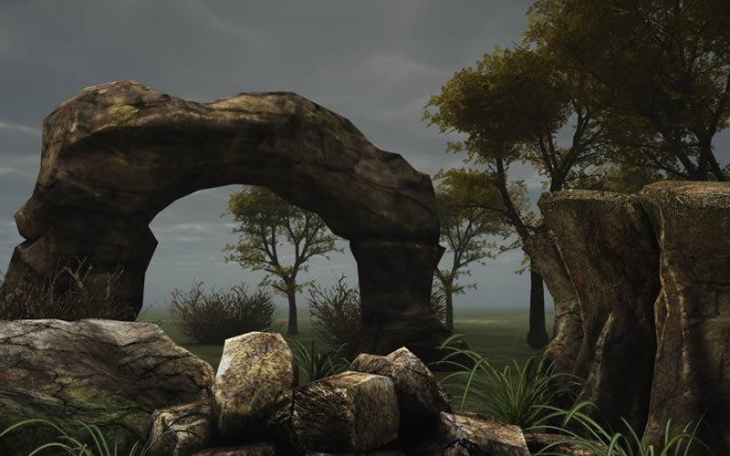 Rocks surface of rock Low-poly 3D model_3