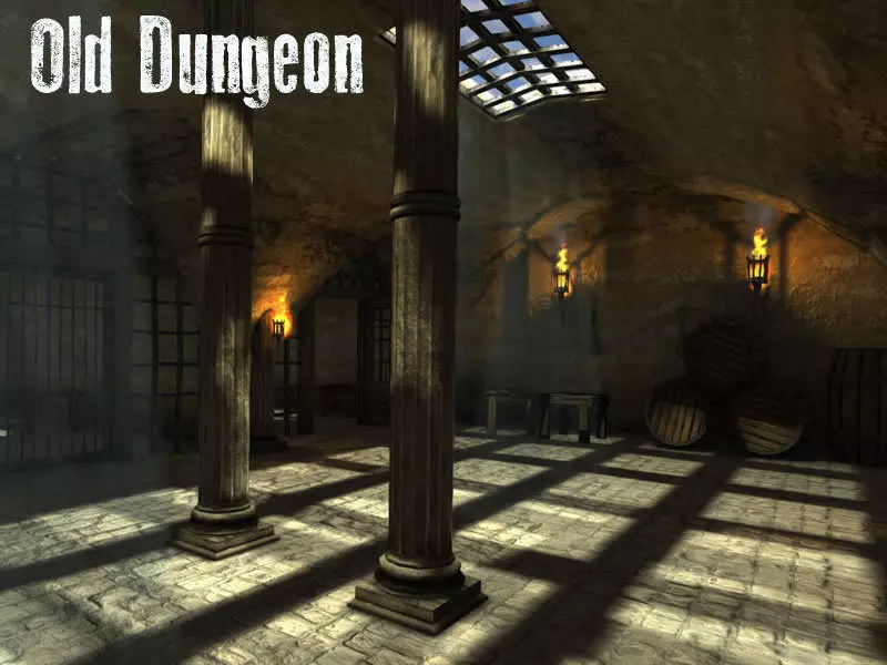 Old Dungeon Low-poly 3D model_0