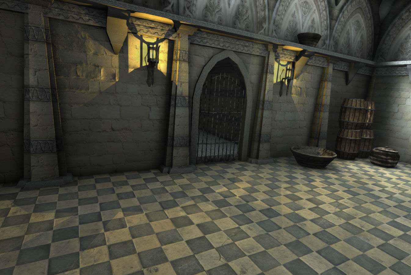 Old Temple Low-poly 3D model_6