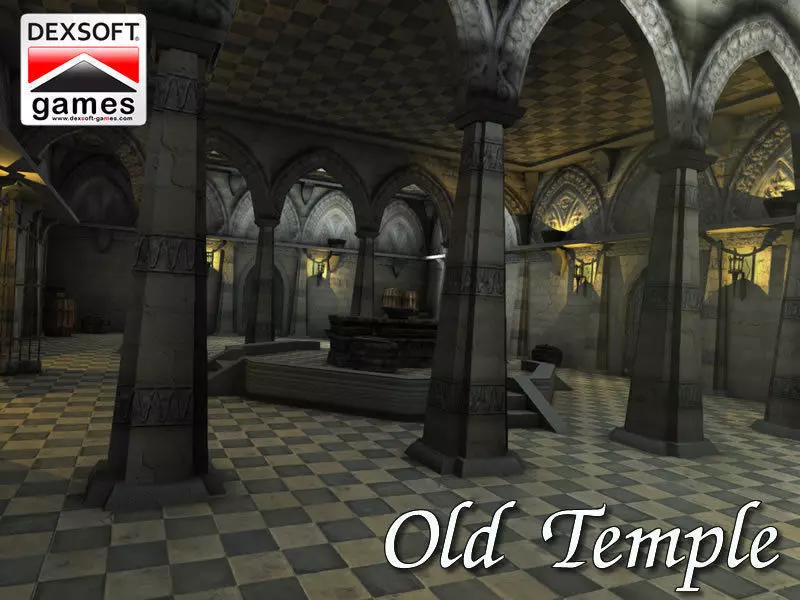 Old Temple Low-poly 3D model_0