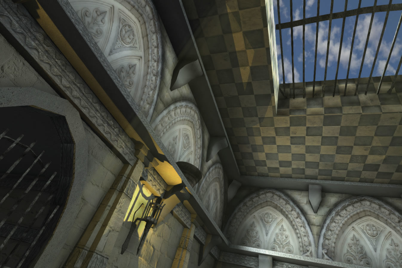 Old Temple Low-poly 3D model_1