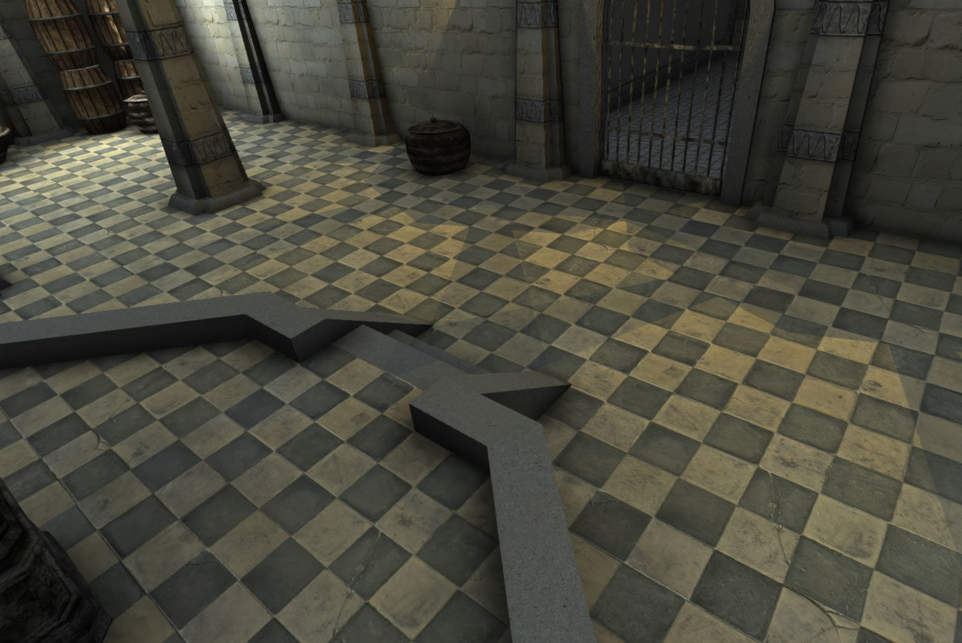 Old Temple Low-poly 3D model_5