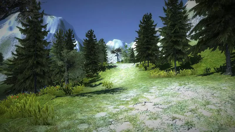 Mountain Vegetation Low-poly 3D model_2