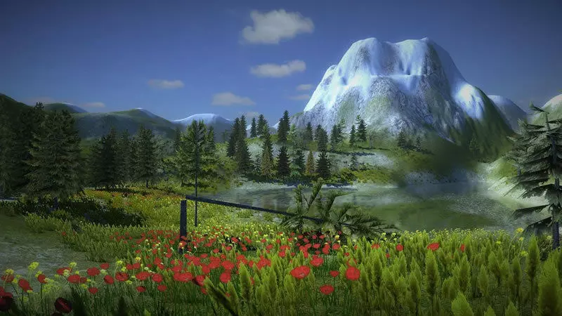 Mountain Vegetation Low-poly 3D model_7