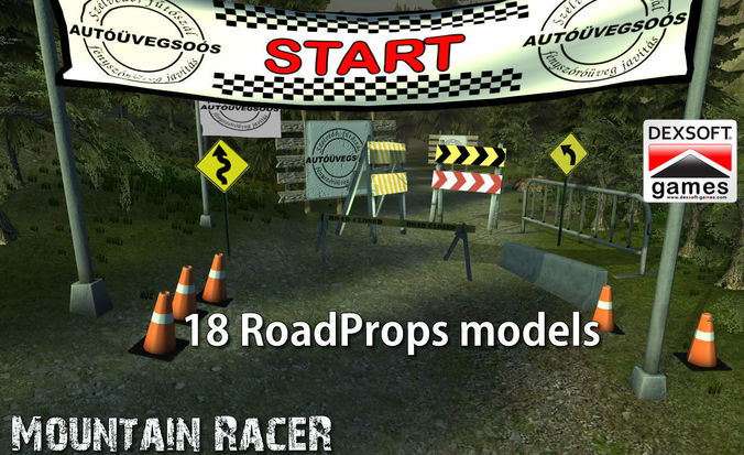 Mountain Racer Low-poly 3D model
