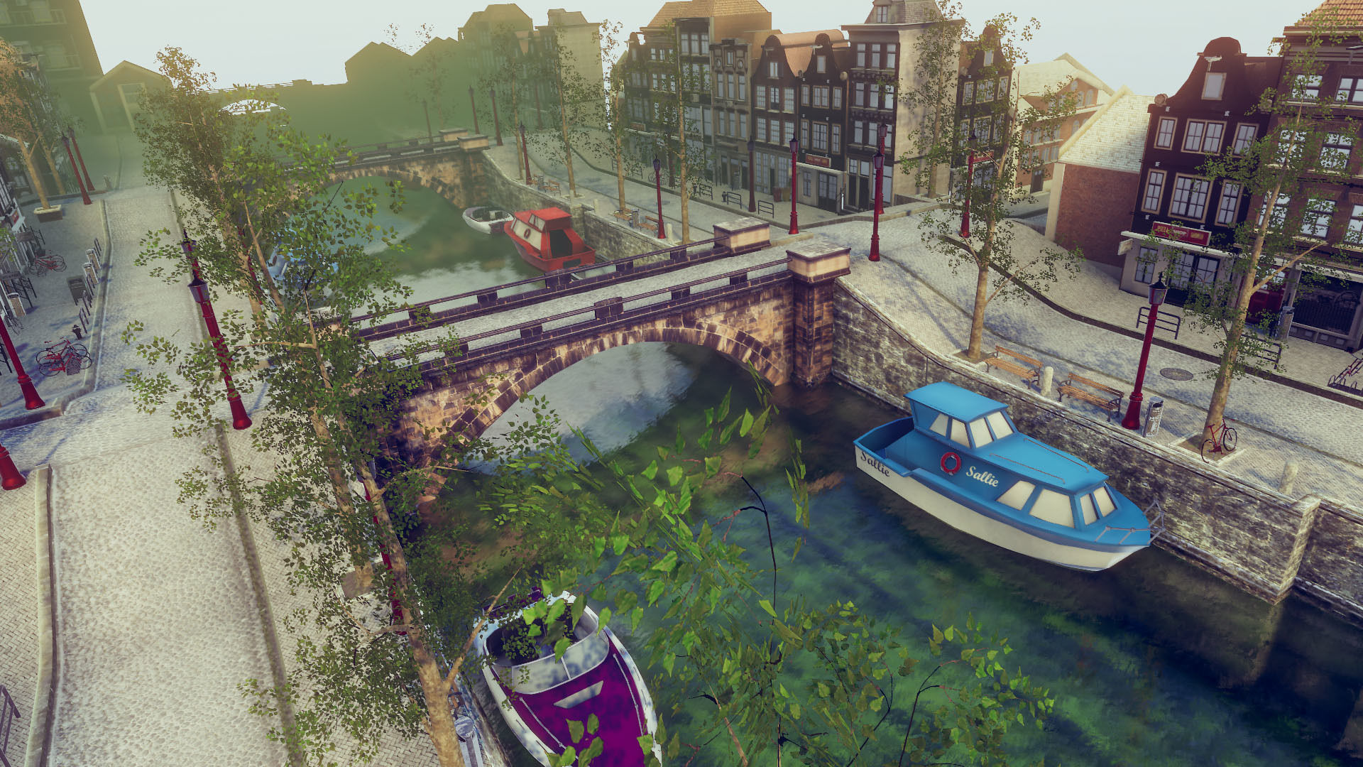 Modern City 4 Low-poly 3D model_3