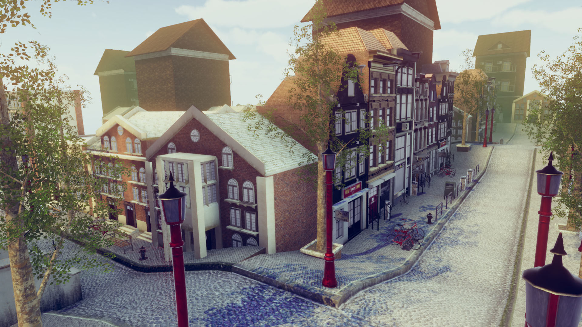 Modern City 4 Low-poly 3D model_6