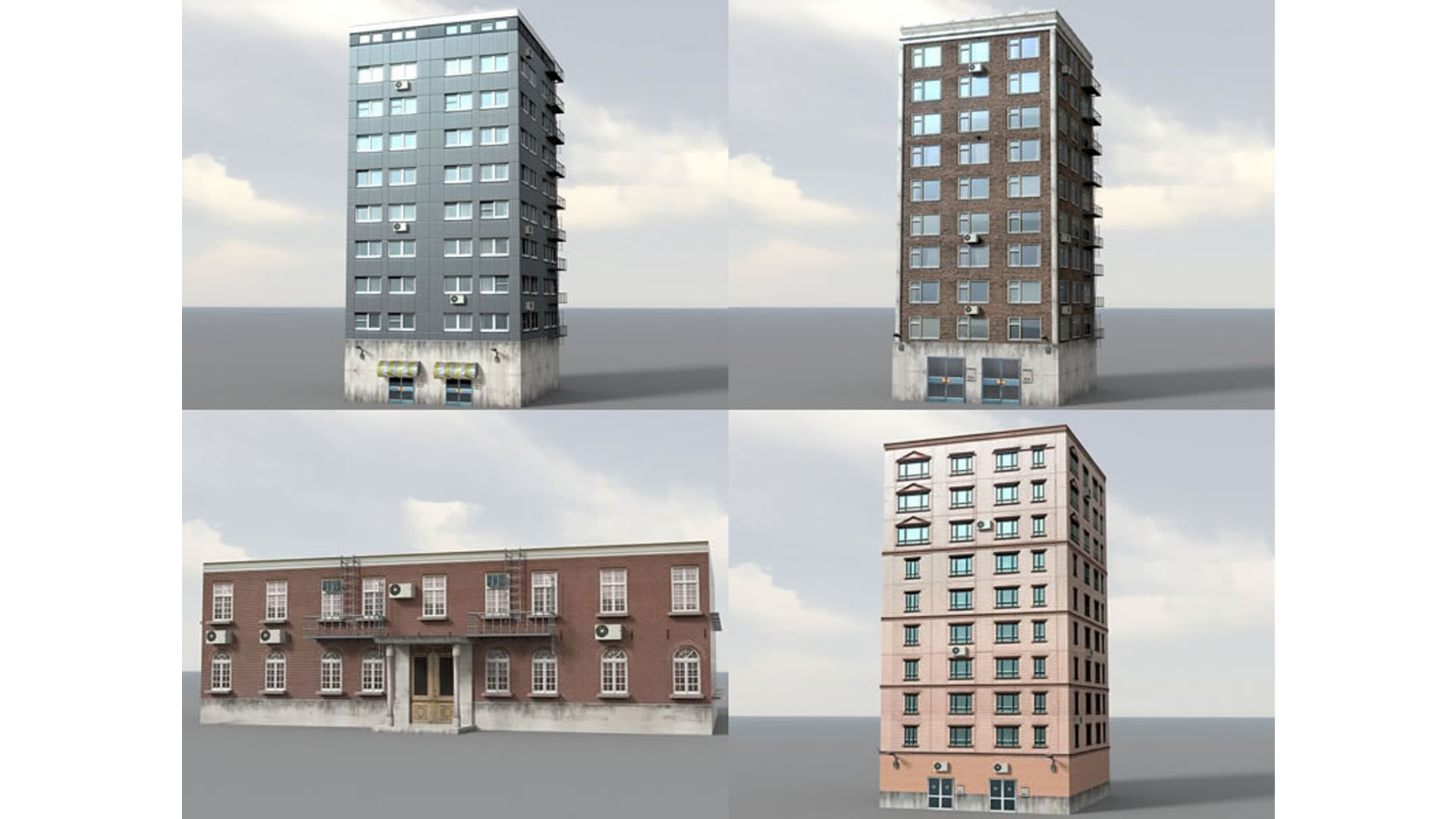 Modern City 3 UPDATE Low-poly 3D model_19