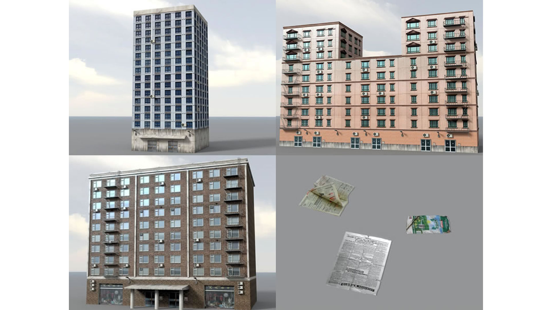 Modern City 3 UPDATE Low-poly 3D model_20