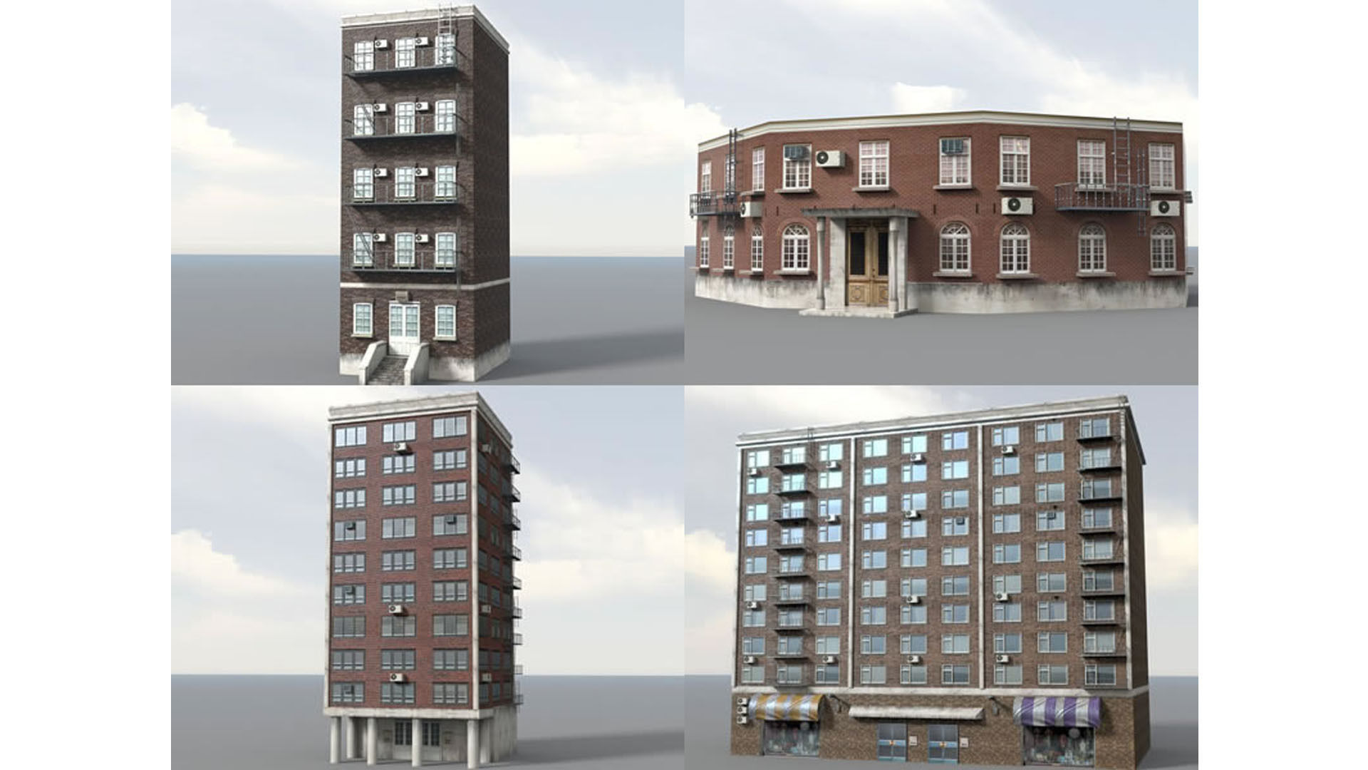 Modern City 3 UPDATE Low-poly 3D model_9