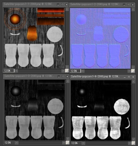 Satellite popcorn1 Low-poly 3D model_12