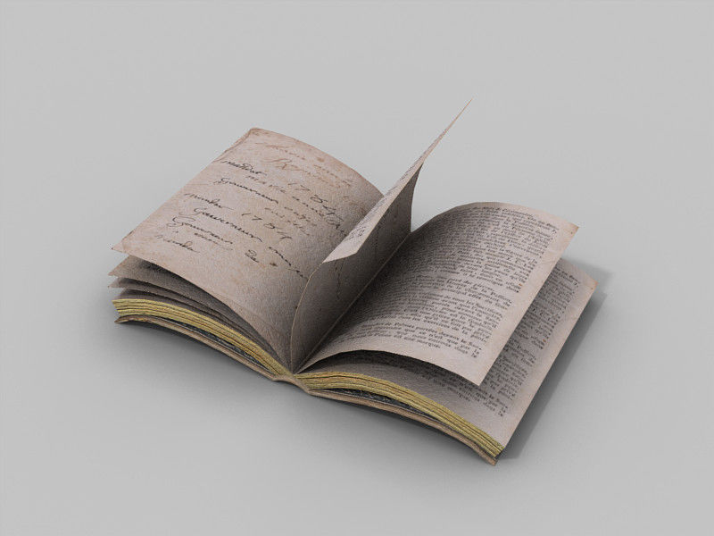 Medieval Library Update Low-poly 3D model_20