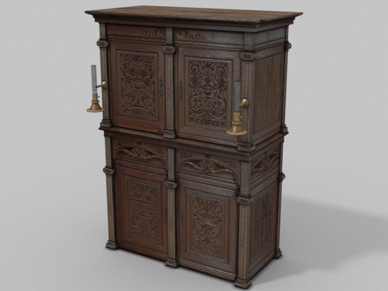 Medieval Library Update Low-poly 3D model_19