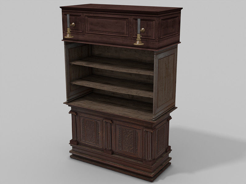 Medieval Library Update Low-poly 3D model_26