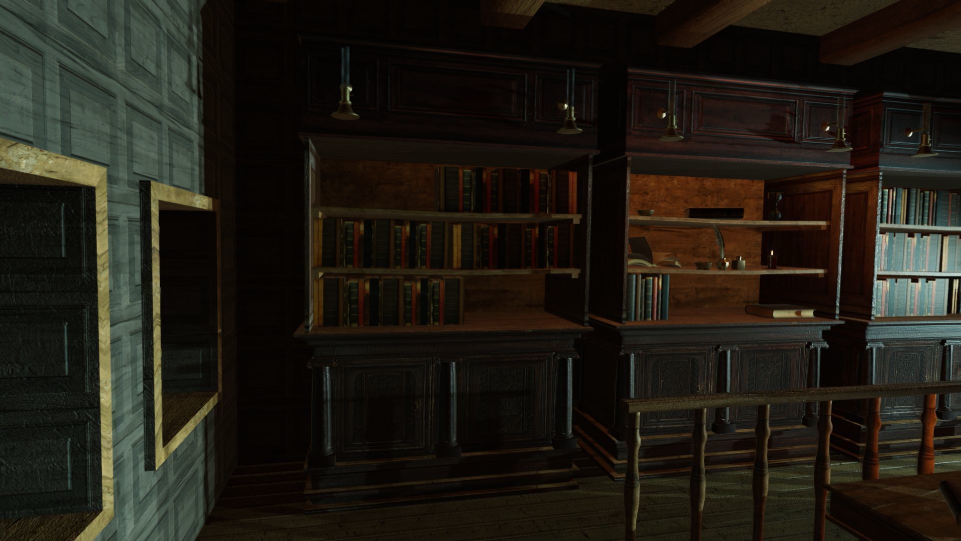 Medieval Library Update Low-poly 3D model_8