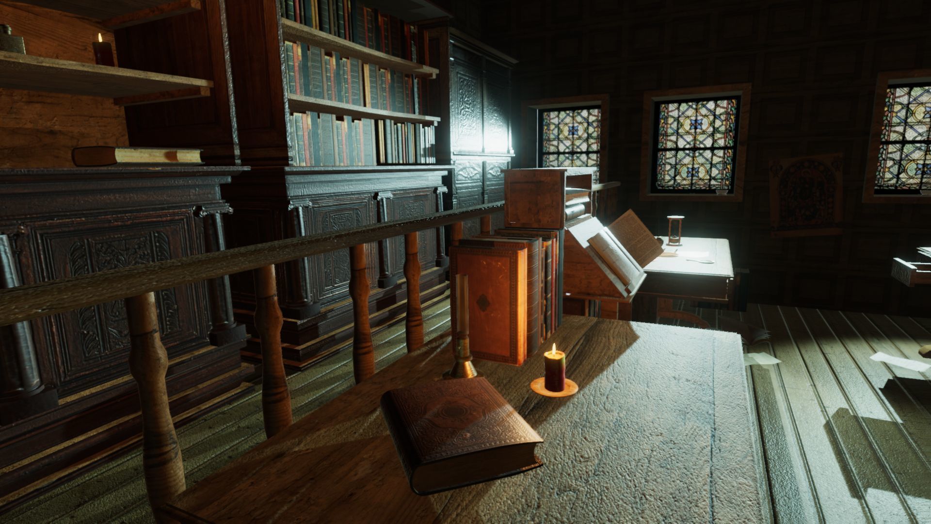 Medieval Library Update Low-poly 3D model_4