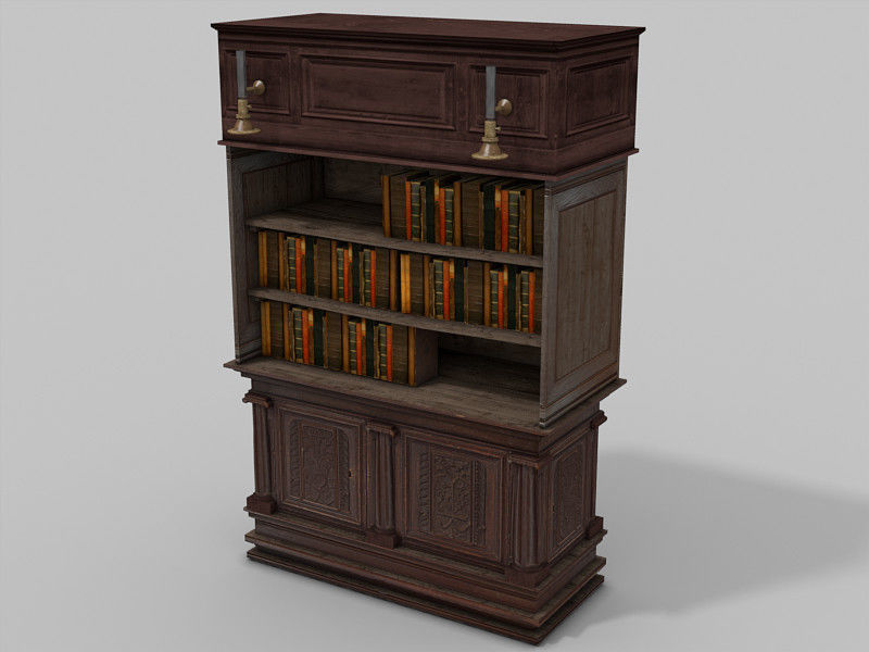 Medieval Library Update Low-poly 3D model_18