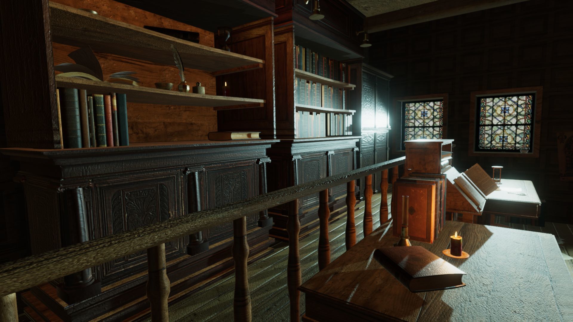 Medieval Library Update Low-poly 3D model_11