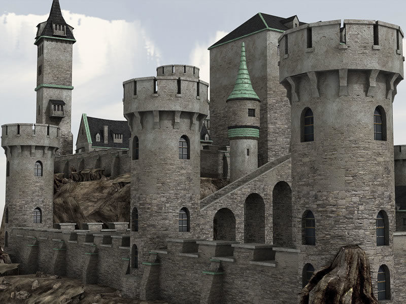 Medieval Castle 3 Low-poly 3D model_1