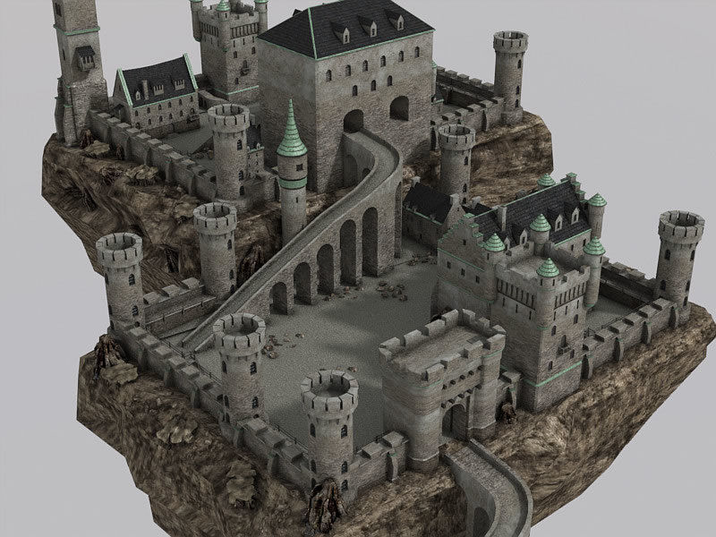 Medieval Castle 3 Low-poly 3D model_8