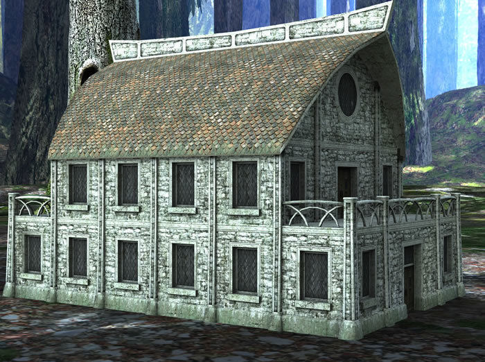 Elven Houses 2 Low-poly 3D model_8