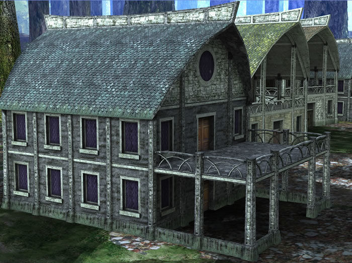 Elven Houses 2 Low-poly 3D model_3