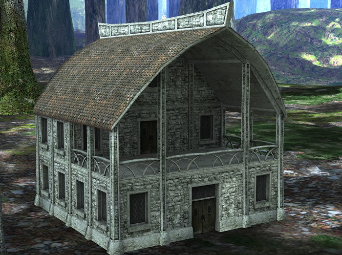 Elven Houses 2 Low-poly 3D model_7