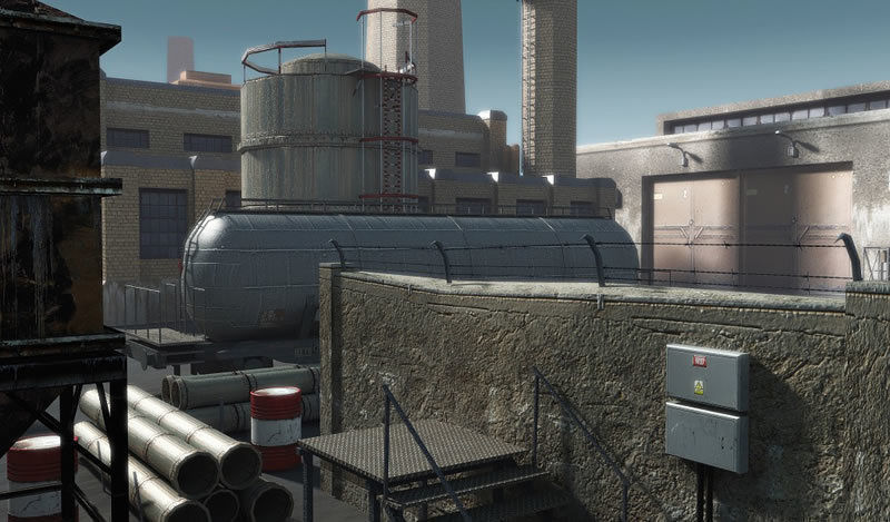 Industrial Buildings 2 Low-poly 3D model_2