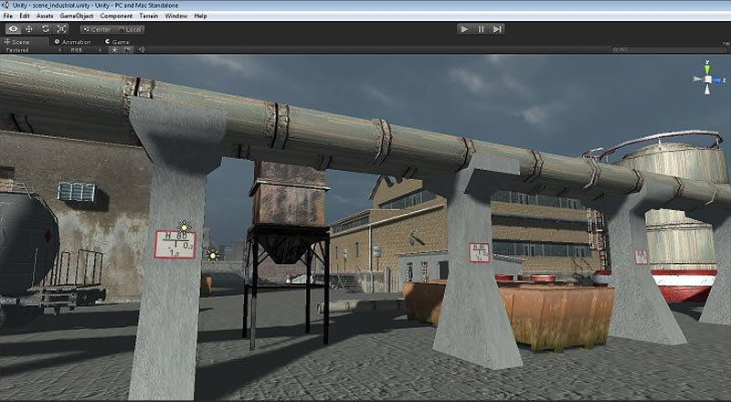 Industrial Buildings 2 Low-poly 3D model_11