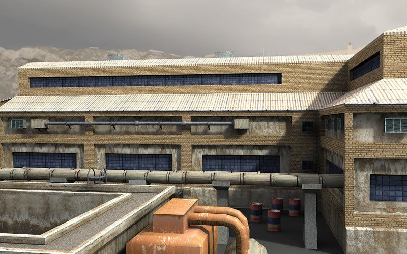 Industrial Buildings 2 Low-poly 3D model_6