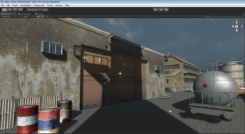 Industrial Buildings 2 Low-poly 3D model_9