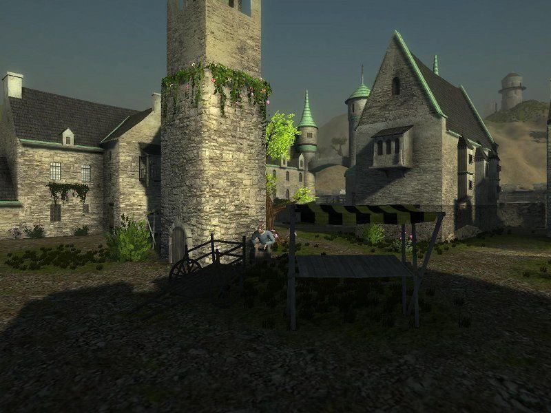 Medieval Castle Village Low-poly 3D model_7
