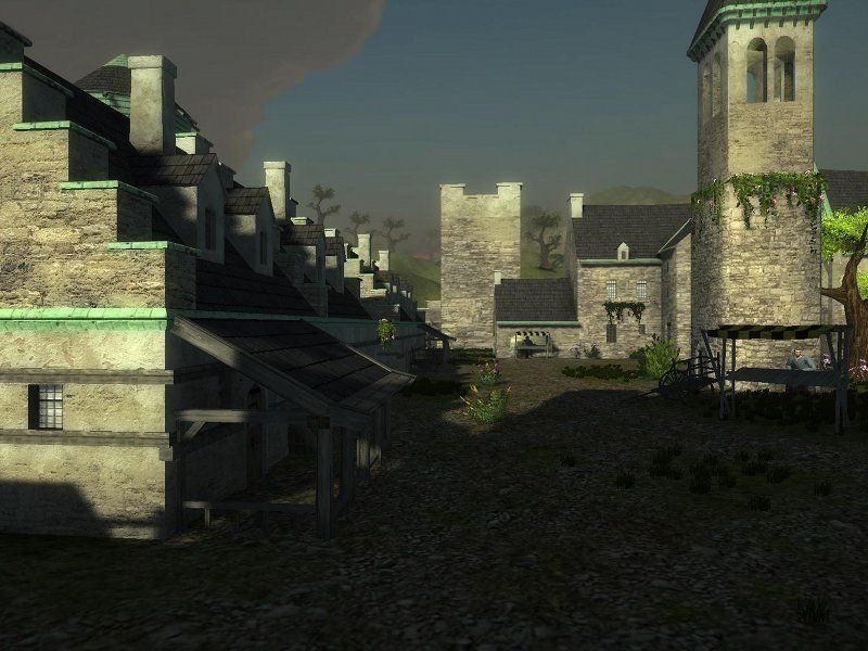 Medieval Castle Village Low-poly 3D model_5
