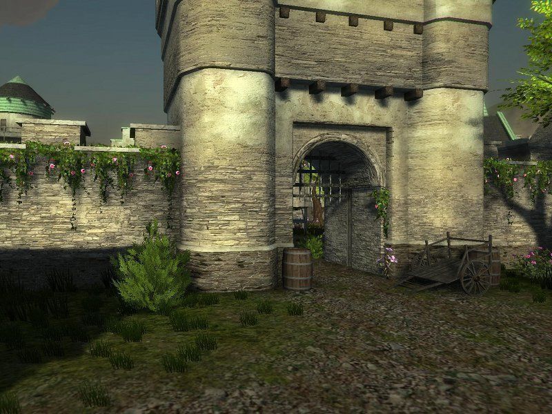 Medieval Castle Village Low-poly 3D model_3